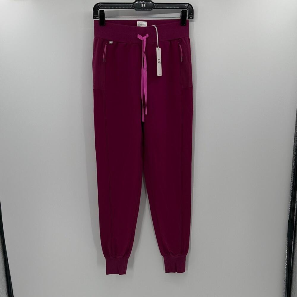 Figs Women's Boston Slim Jogger Scrub Pants - Dark Magenta - XXS - NWT